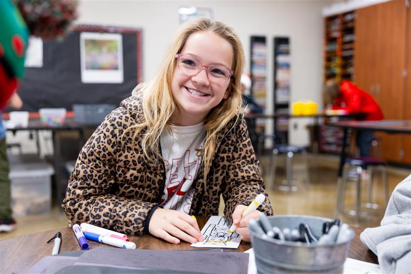 Students in specials classes like art, PE and music